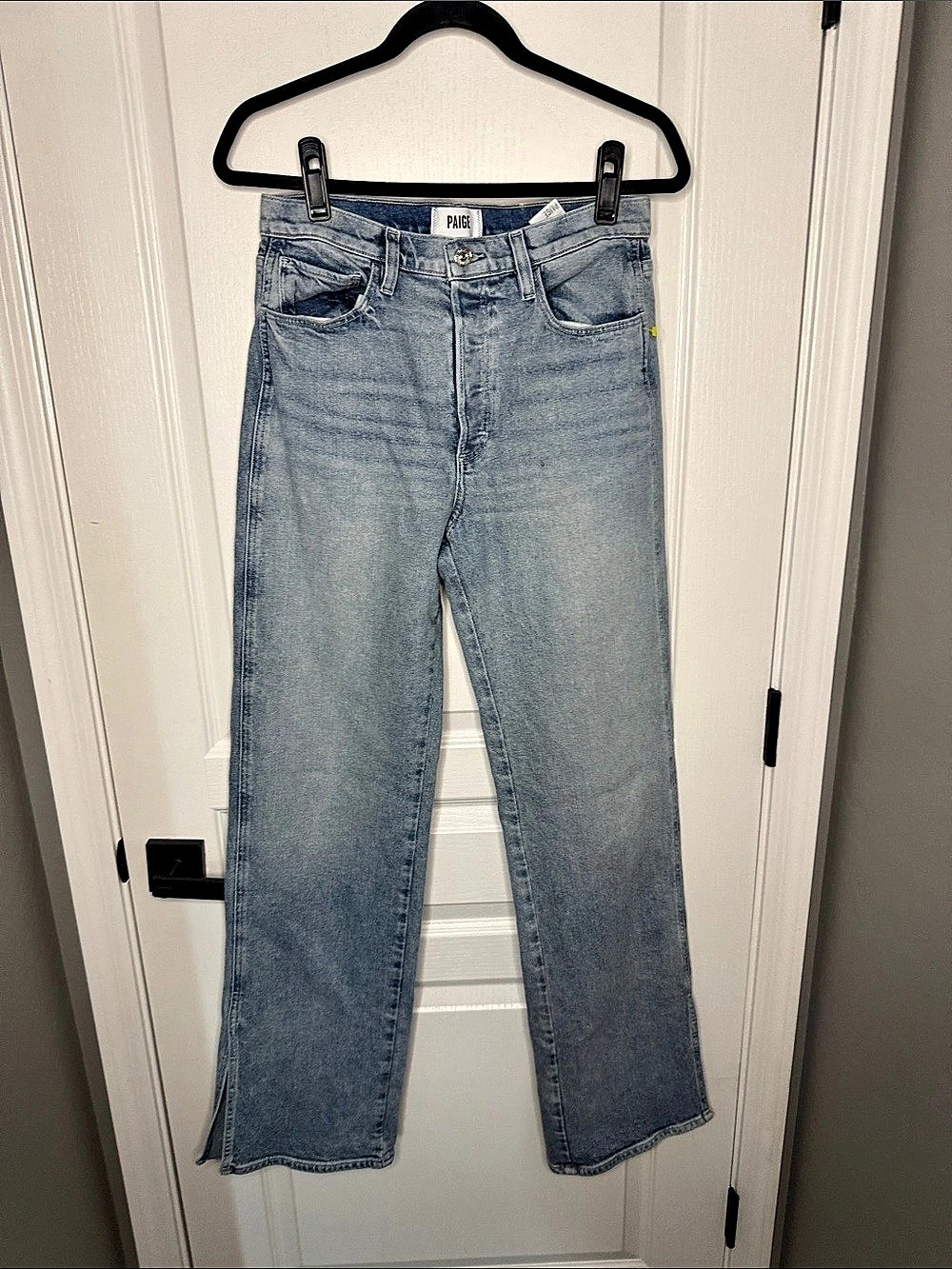 PAIGE Sawyer Wide Leg Wide Leg Jeans Blue Waist 28